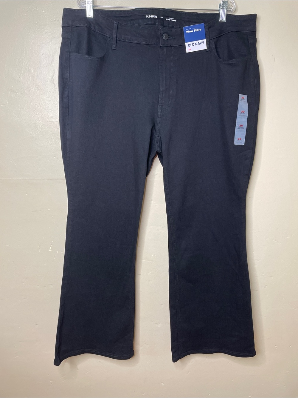 OLD NAVY Black High Rise WOW FLARE Essential Normcore Denim Jeans NWT 20